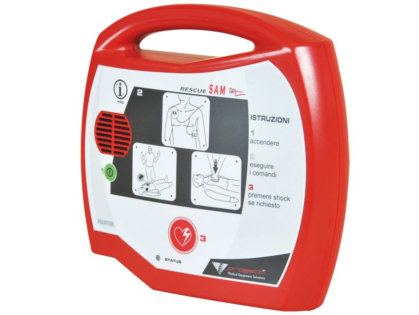 DEFIBRILLATORE AED RESCUE SAM - italiano